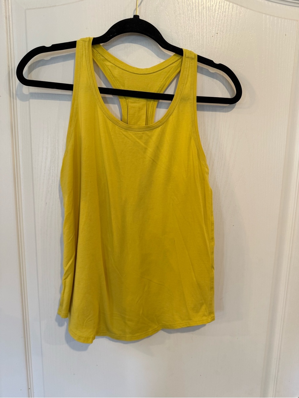 Lululemon Love Tank Top Shirt Yellow Racerback Pima Cotton Relaxed Sleeveless